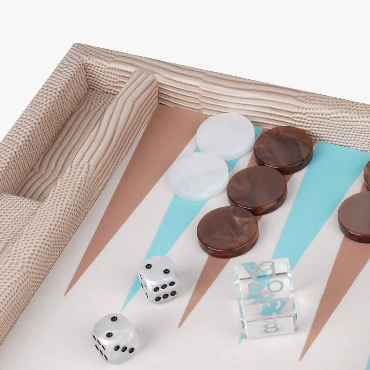 Sand Beige Lizard Medium Backgammon