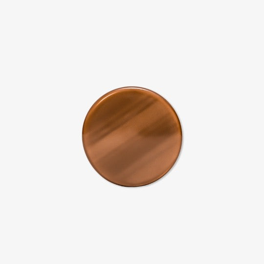 Backgammon Checker Stone Resin Mother-of-Pearl 29 mm Brown