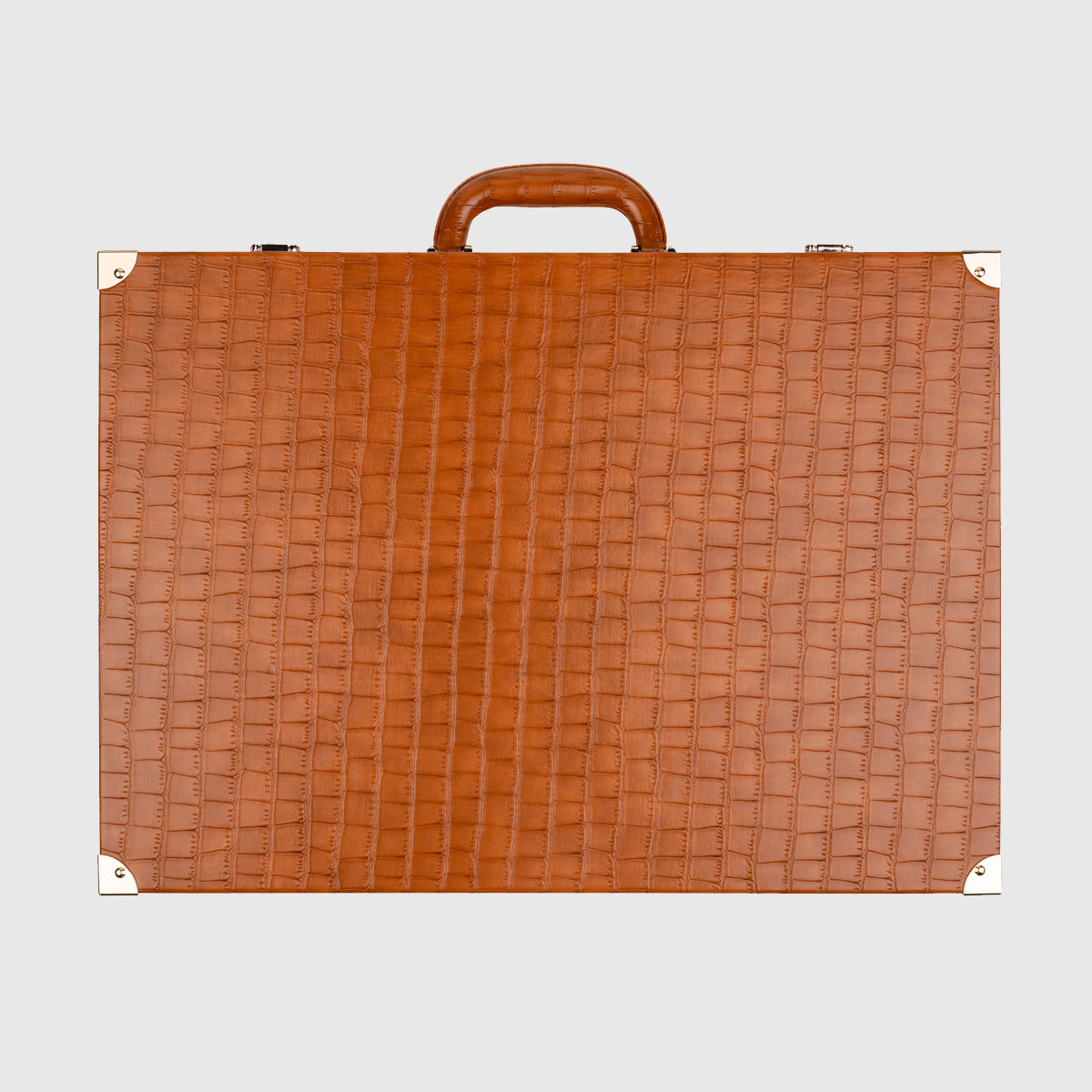 VIDO Large Backgammon Board Set 21-inch Checkers 44 mm Chestnut Alligator Vegan Leather