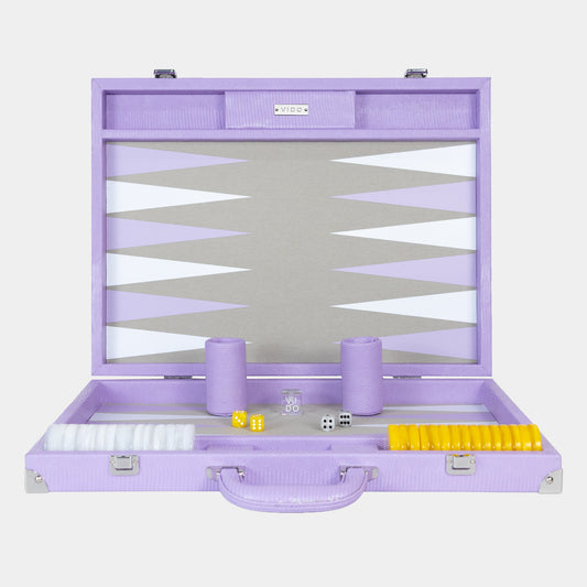 Lilac Lizard Large Backgammon