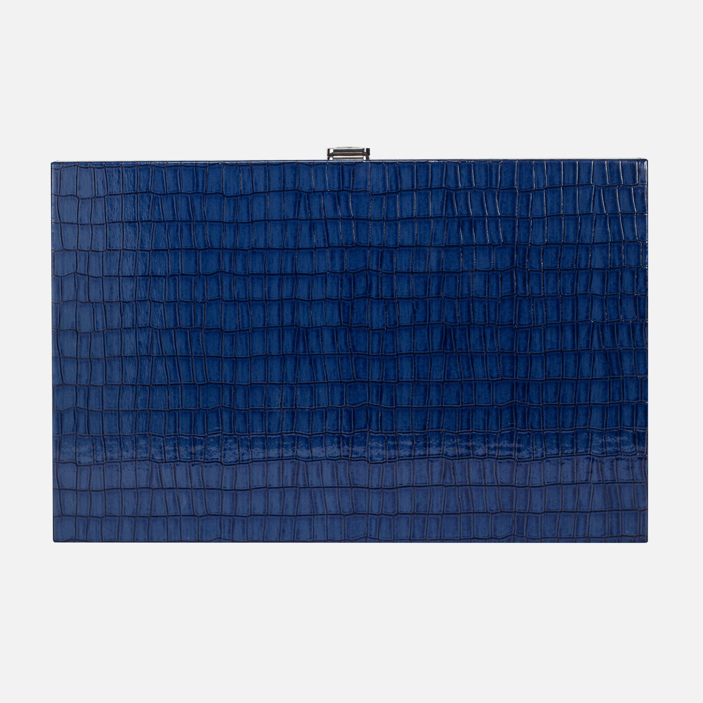 Navy-Blue Crocodile Wooden Backgammon