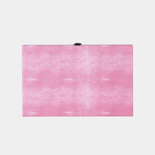 Pink medium backgammon with a stingray pattern on a light gray background by VIDO