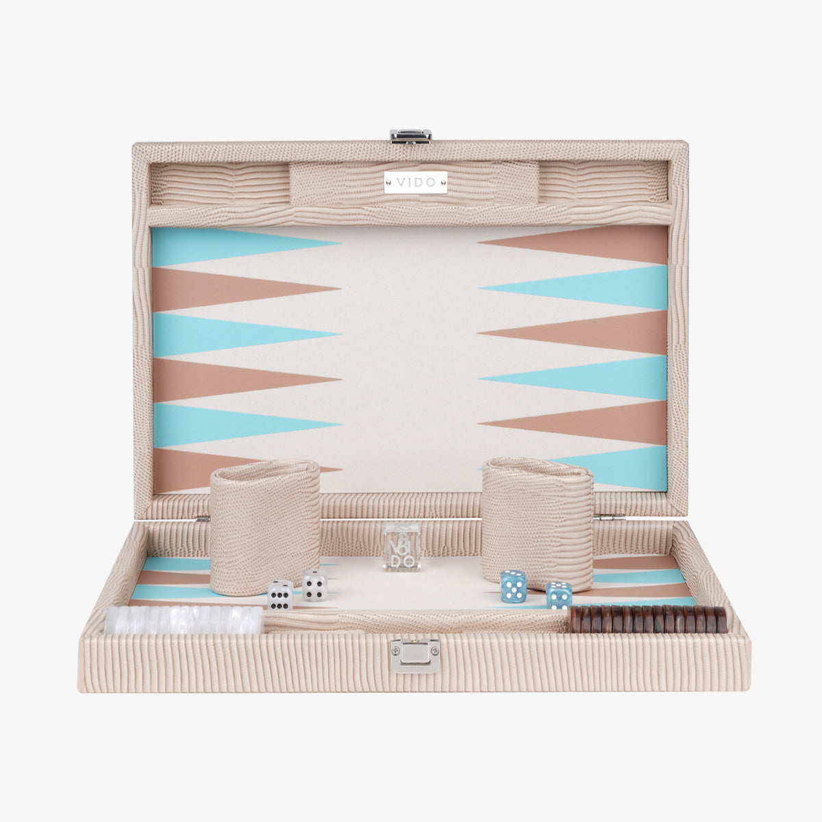 Sand Beige Lizard Medium Backgammon