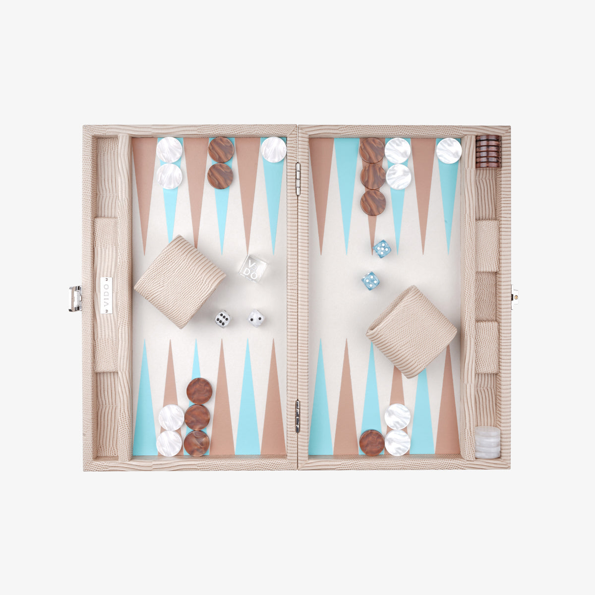 Sand Beige Lizard Medium Backgammon