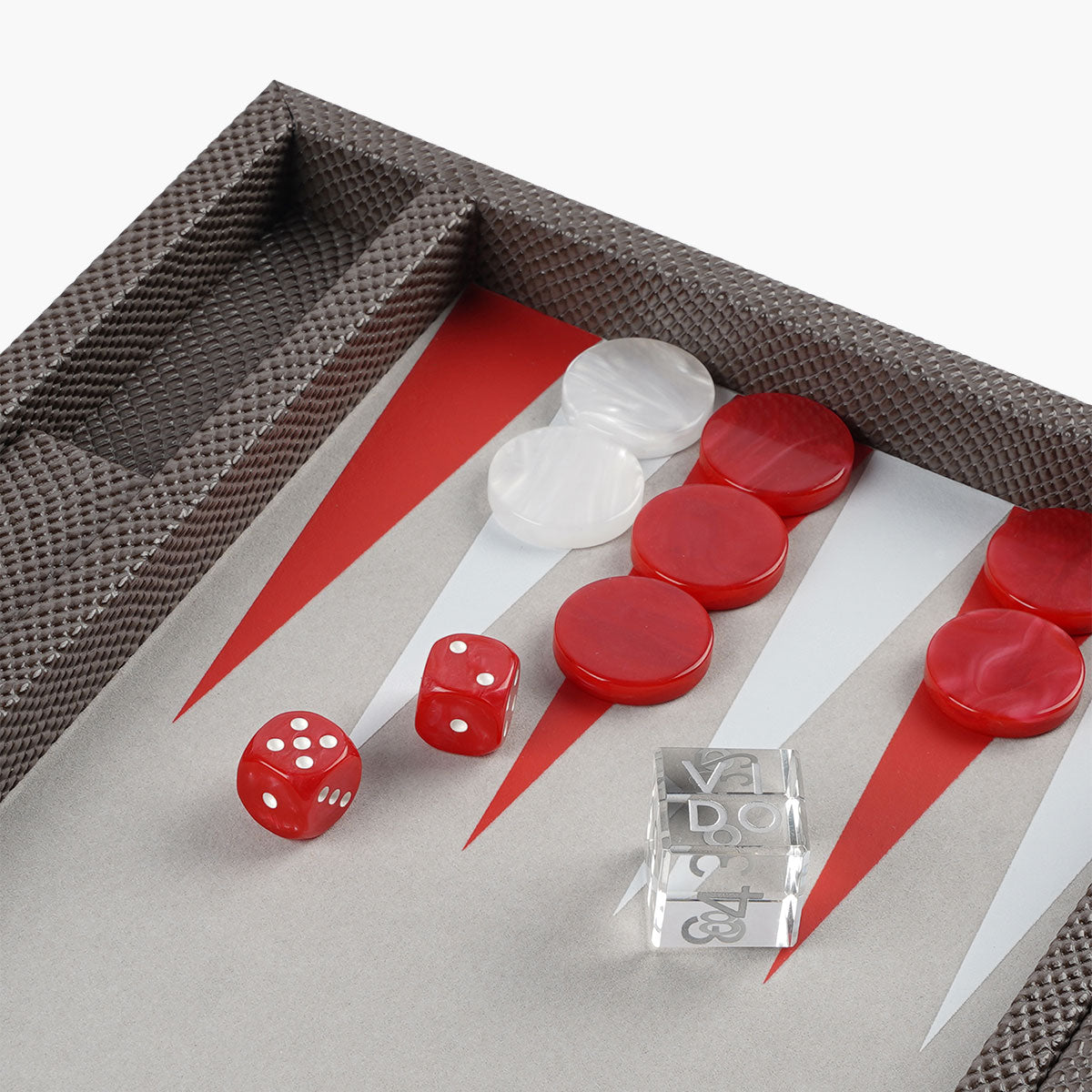 Taupe Grey Snake Medium Backgammon